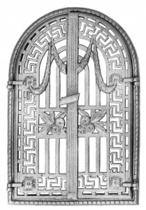 DRZWICZKI ŻELIWNE DO WĘDZARNI/GRILLA 59x40cm AŻUR