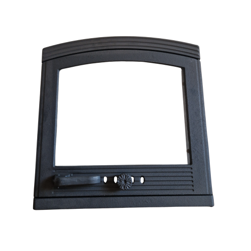 DRZWICZKI ŻELIWNE DO PIEKARNIKA KOMINKA PIECA KAFLOWEGO Z SZYBĄ 49,5X48,7CM