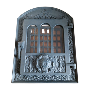 DRZWICZKI ŻELIWNE DO PIECA WEDZARNI Z SZYBĄ ŻAROODPORNĄ 49,5X37,3cm 