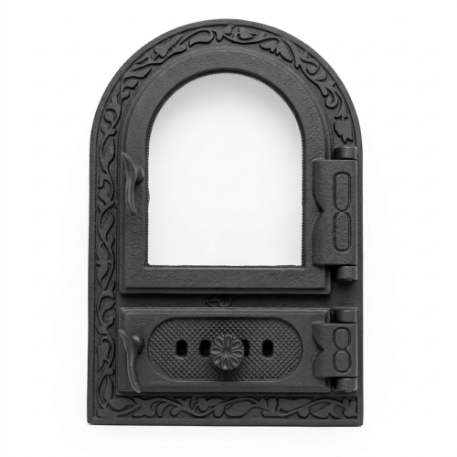 DRZWICZKI ŻELIWNE DO PIECA WEDZARNI HERMETYCZNE Z SZYBĄ ŻĄRODPORNĄ  49x32,5cm