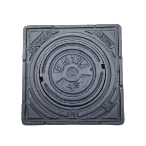 WŁAZ ŻELIWNY KANAŁOWY KWADRATOWY WPUST STUDZIENKA Z PIERŚCIENIEM D290 40T